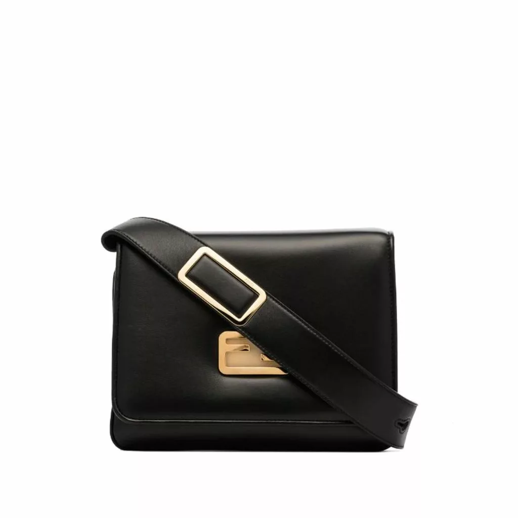 Fendi Id Flap Tricolor Black Leather Small Shoulder Bag Fendi Id Flap Tricolor Black Leather Small Shoulder Bag | Image 8