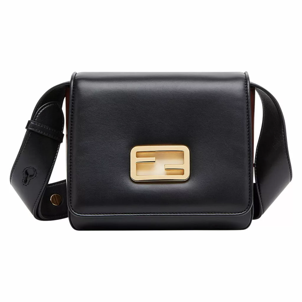 Fendi Id Flap Tricolor Black Leather Small Shoulder Bag Fendi Id Flap Tricolor Black Leather Small Shoulder Bag | Image 5