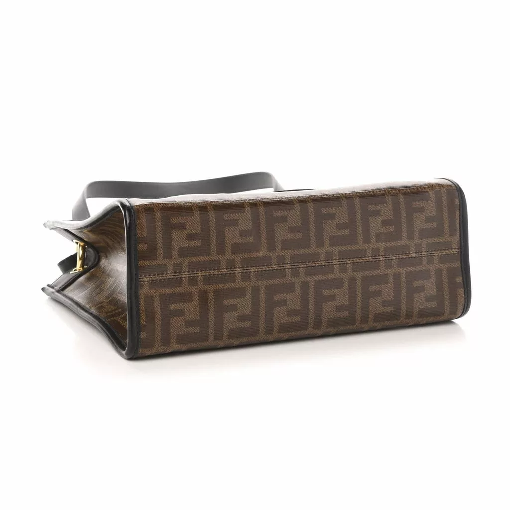 Fendi Runaway Glazed Canvas 1974 FF Stamp Small Shoulder Bag Fendi Runaway Glazed Canvas 1974 FF Stamp Small Shoulder Bag | Image 6
