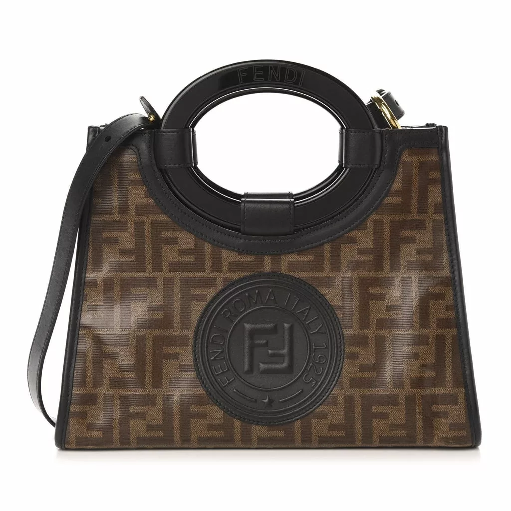 Fendi Runaway Glazed Canvas 1974 FF Stamp Small Shoulder Bag Fendi Runaway Glazed Canvas 1974 FF Stamp Small Shoulder Bag | Image 2