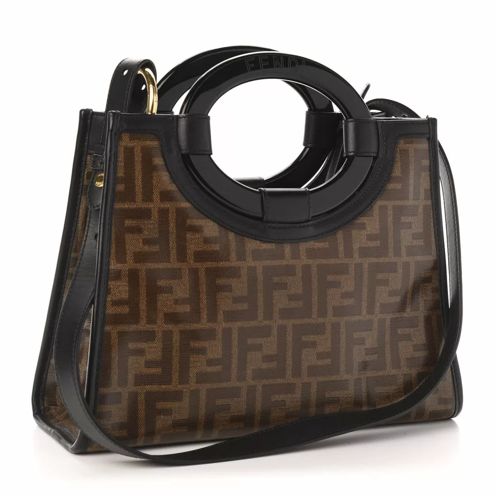 Fendi Runaway Glazed Canvas 1974 FF Stamp Small Shoulder Bag Fendi Runaway Glazed Canvas 1974 FF Stamp Small Shoulder Bag | Image 3