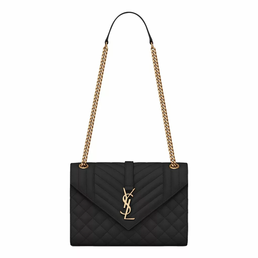 Saint Laurent Black Grain de Poudre Matelasse Medium Shoulder Bag Saint Laurent Black Grain de Poudre Matelasse Medium Shoulder Bag | Image 2
