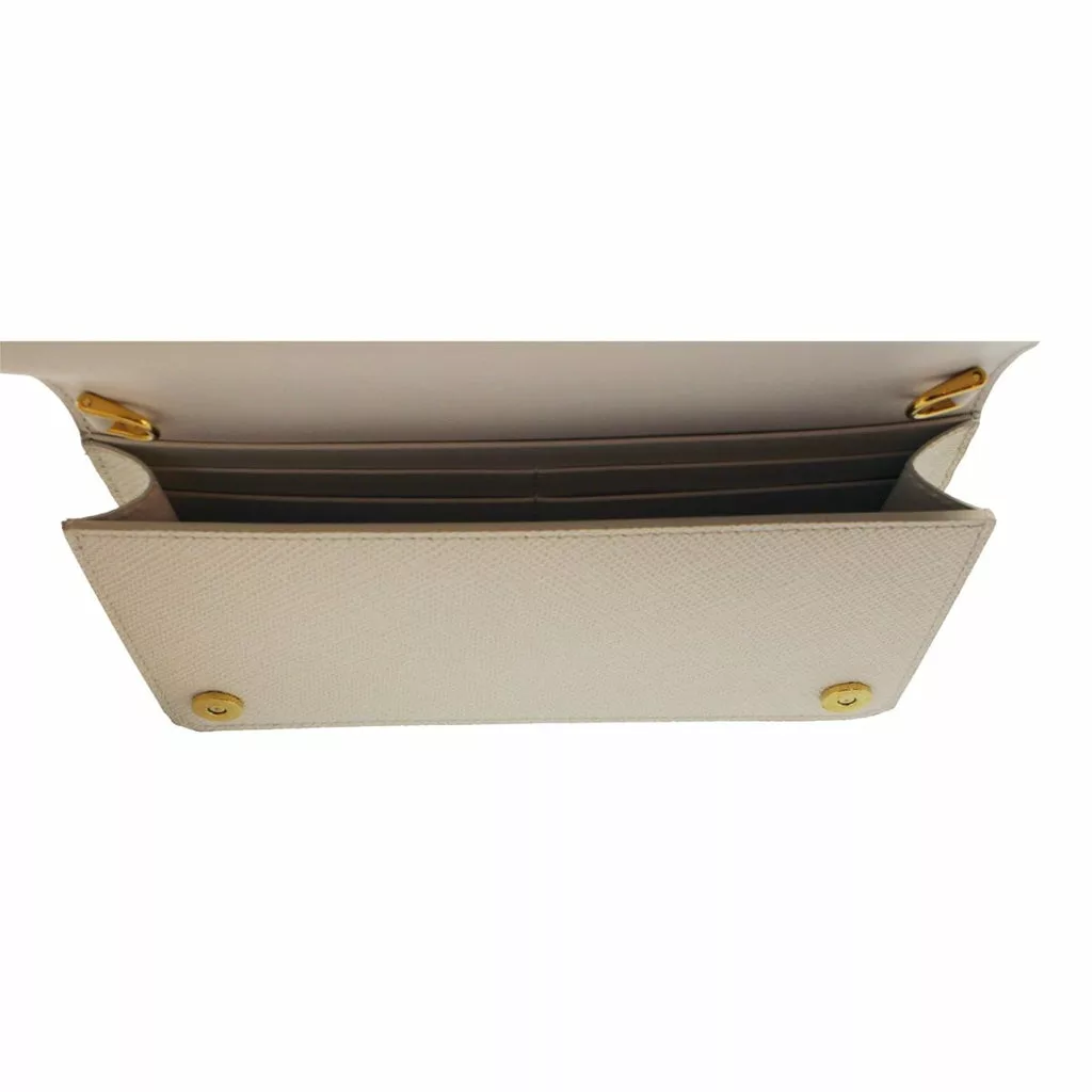 Prada Miniborse White Saffiano Leather Crossbody Prada Miniborse White Saffiano Leather Crossbody | Image 10