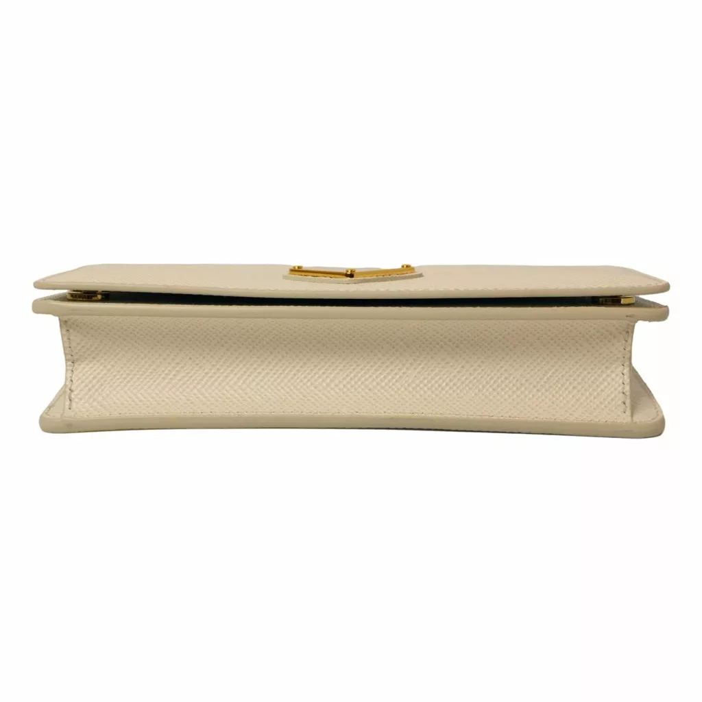 Prada Miniborse White Saffiano Leather Crossbody Prada Miniborse White Saffiano Leather Crossbody | Image 7