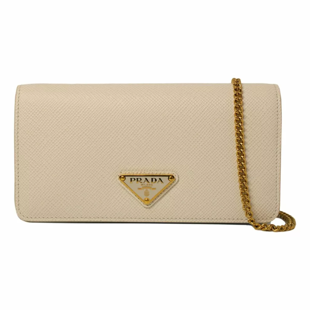 Prada Miniborse White Saffiano Leather Crossbody Prada Miniborse White Saffiano Leather Crossbody | Image 1