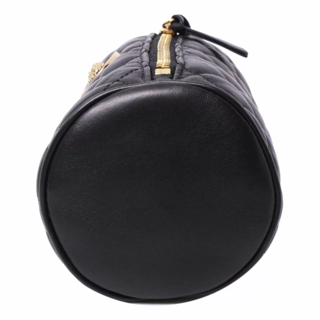 Versace Black Leather Medusa Quilted Cosmetic Bag Versace Black Leather Medusa Quilted Cosmetic Bag | Image 6