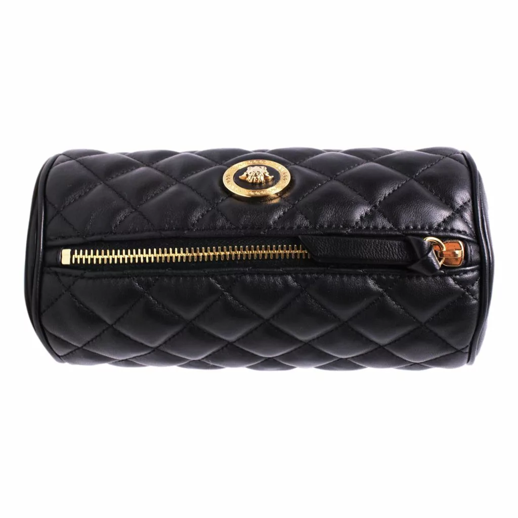 Versace Black Leather Medusa Quilted Cosmetic Bag Versace Black Leather Medusa Quilted Cosmetic Bag | Image 8