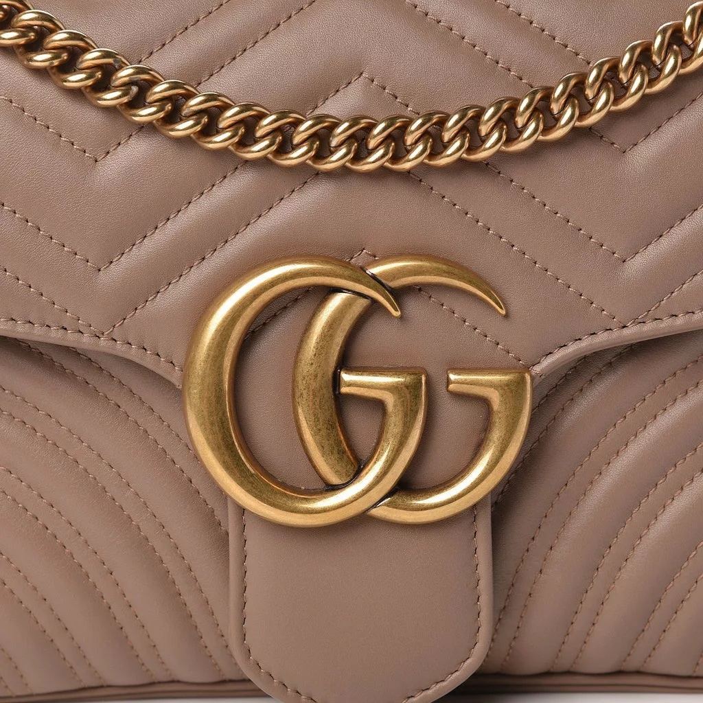 Gucci Marmont Porcelain Rose Leather GG Matelasse Shoulder Bag Gucci Marmont Porcelain Rose Leather GG Matelasse Shoulder Bag | Image 6