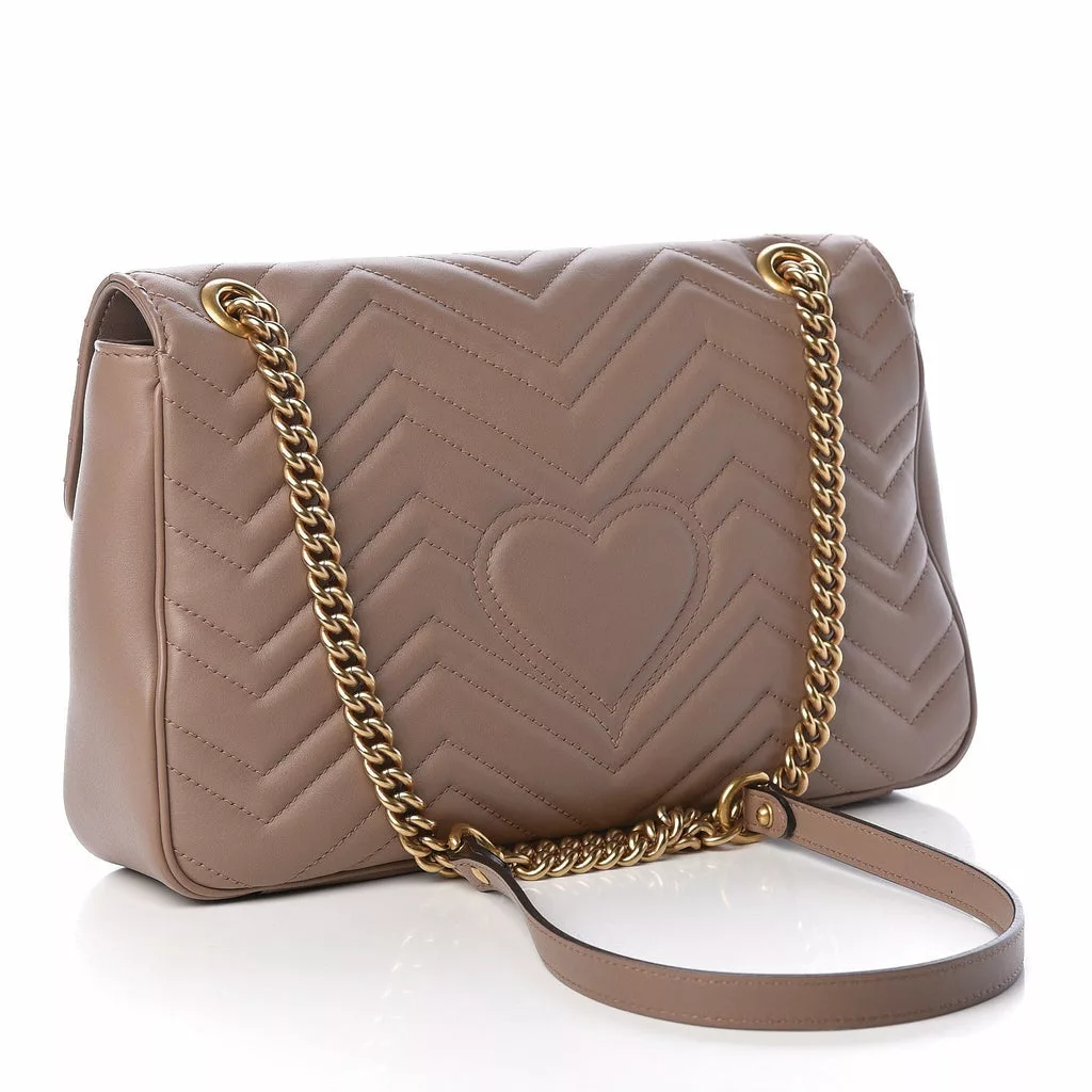 Gucci Marmont Porcelain Rose Leather GG Matelasse Shoulder Bag Gucci Marmont Porcelain Rose Leather GG Matelasse Shoulder Bag | Image 4