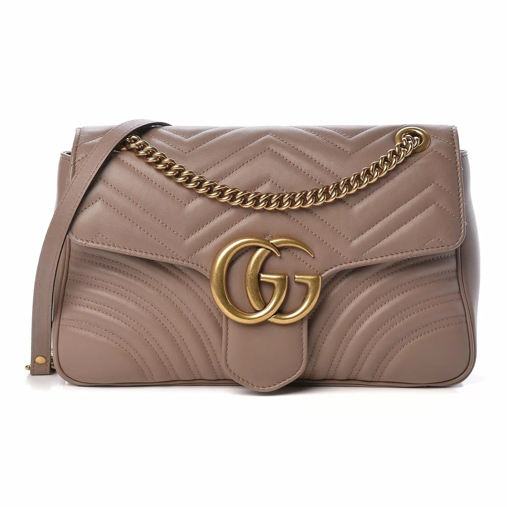 Gucci Marmont Porcelain Rose Leather GG Matelasse Shoulder Bag Gucci Marmont Porcelain Rose Leather GG Matelasse Shoulder Bag | Image 1