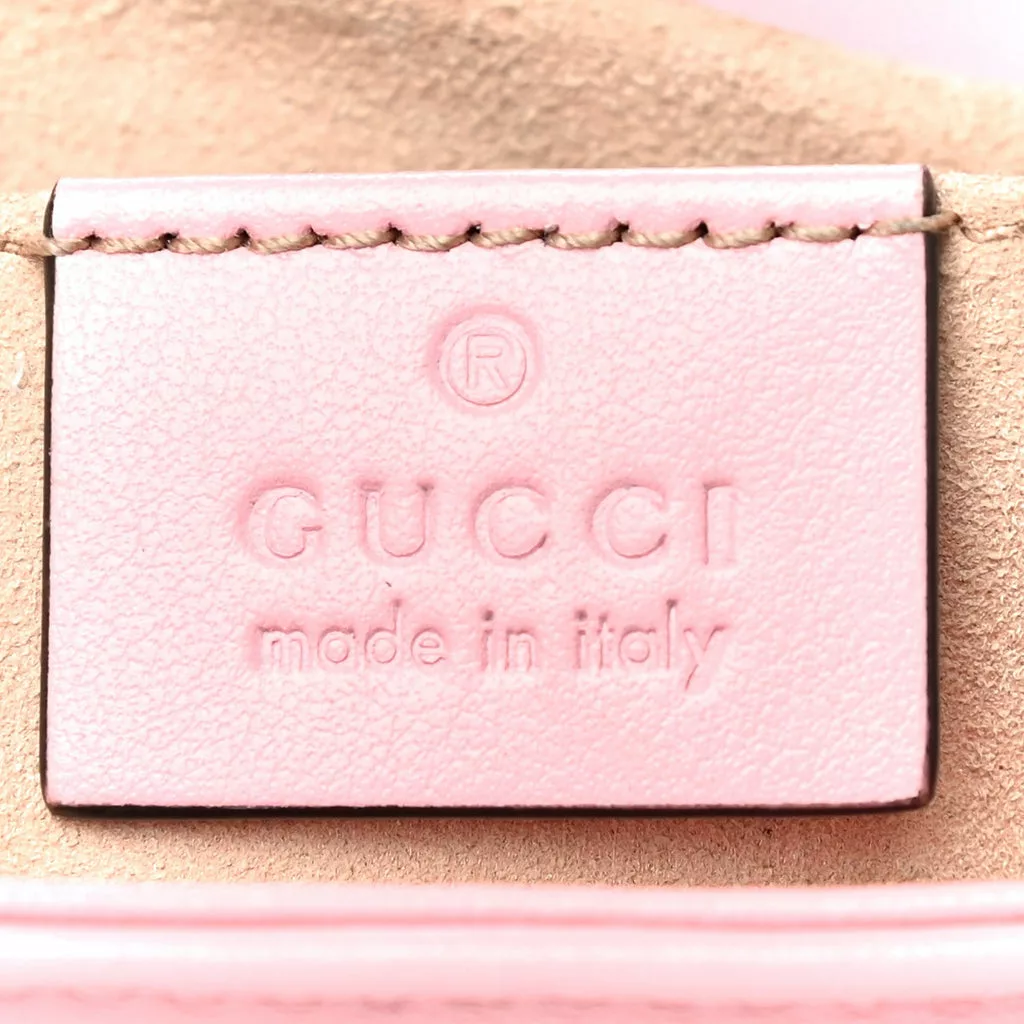 Gucci Marmont Wild Rose Leather Matelasse Mini Shoulder Bag Gucci Marmont Wild Rose Leather Matelasse Mini Shoulder Bag | Image 11