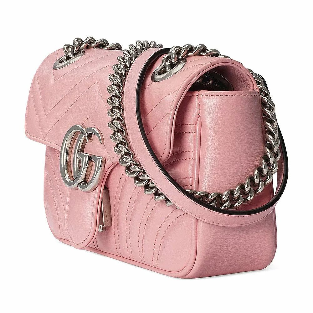 Gucci Marmont Wild Rose Leather Matelasse Mini Shoulder Bag Gucci Marmont Wild Rose Leather Matelasse Mini Shoulder Bag | Image 4