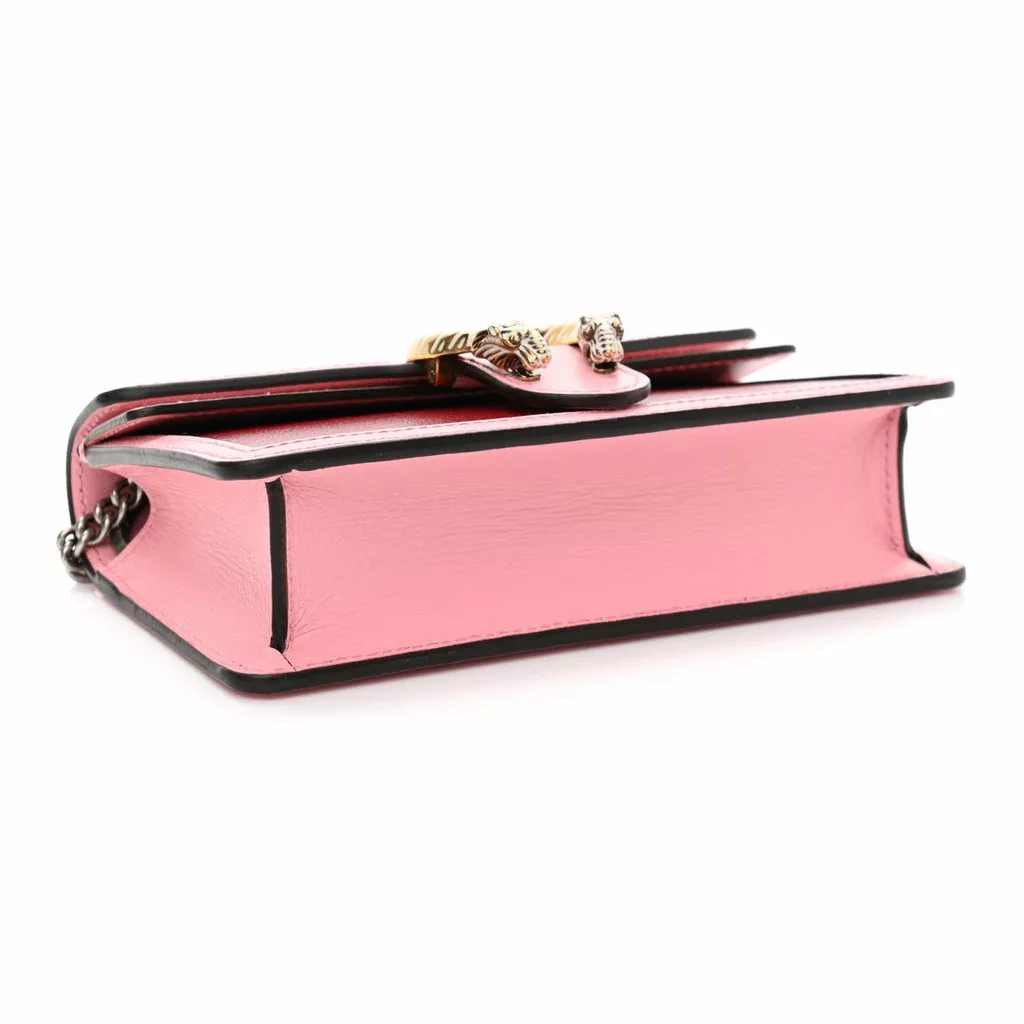 Gucci Dionysus Red Pink Calfskin Leather Super Mini Shoulder Bag Gucci Dionysus Red Pink Calfskin Leather Super Mini Shoulder Bag | Image 5