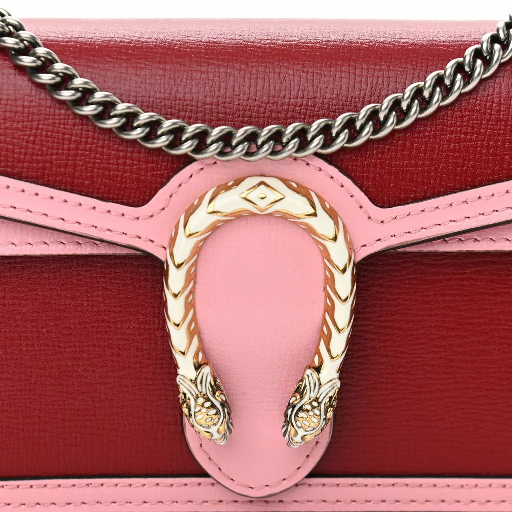 Gucci Dionysus Red Pink Calfskin Leather Super Mini Shoulder Bag Gucci Dionysus Red Pink Calfskin Leather Super Mini Shoulder Bag | Image 8