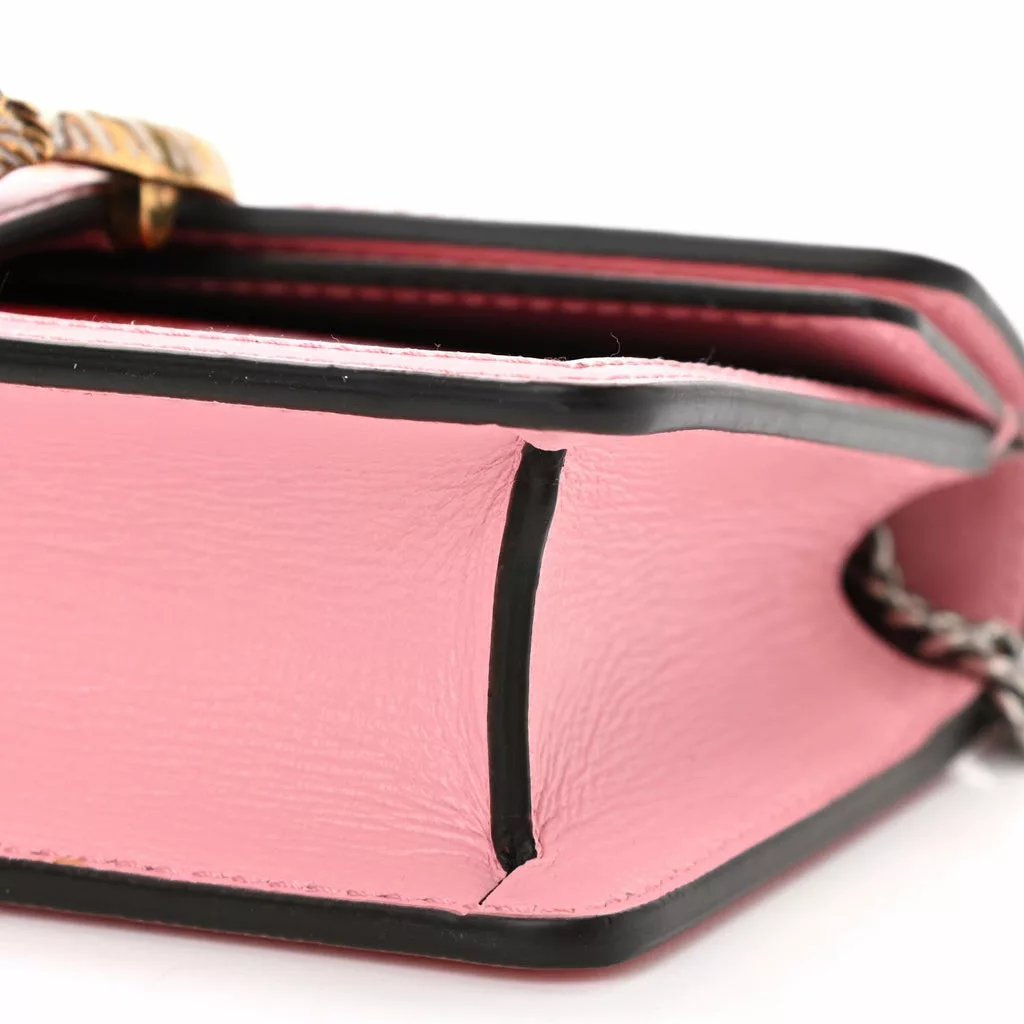 Gucci Dionysus Red Pink Calfskin Leather Super Mini Shoulder Bag Gucci Dionysus Red Pink Calfskin Leather Super Mini Shoulder Bag | Image 7