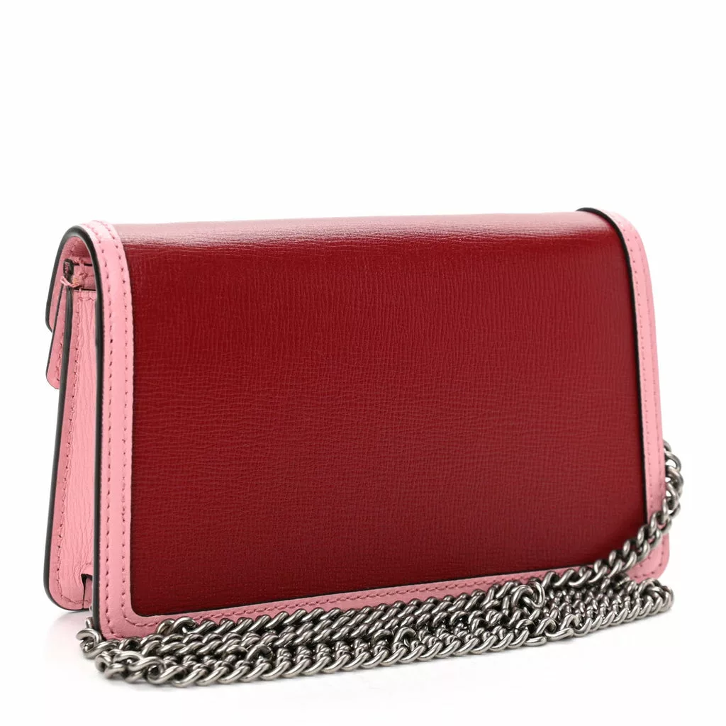 Gucci Dionysus Red Pink Calfskin Leather Super Mini Shoulder Bag Gucci Dionysus Red Pink Calfskin Leather Super Mini Shoulder Bag | Image 4