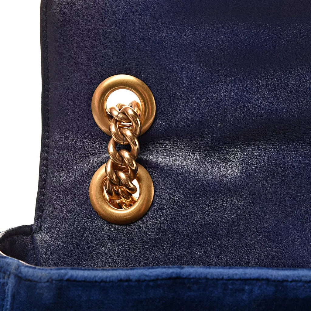 Gucci Marmont Cobalt Blue Velvet Matelasse Shoulder Gucci Marmont Cobalt Blue Velvet Matelasse Shoulder | Image 5