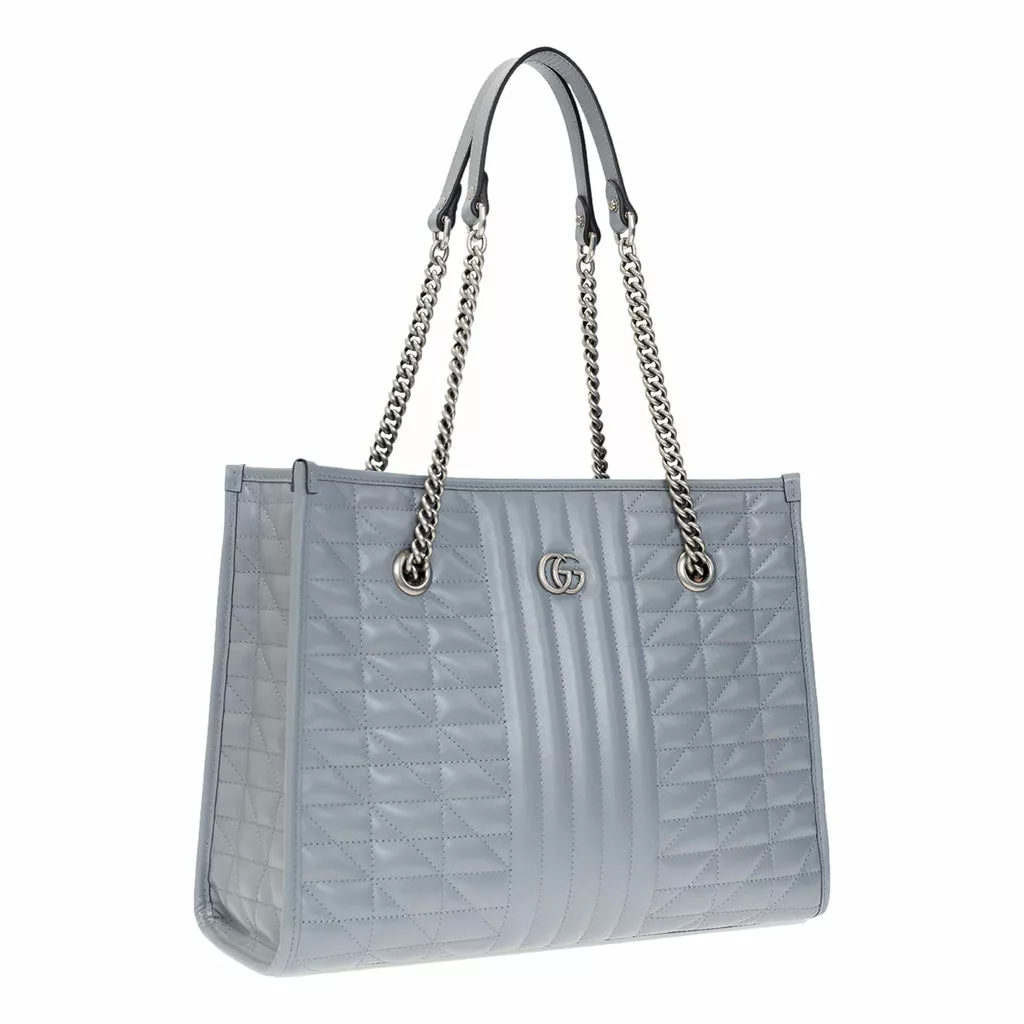 Gucci GG Marmont Medium Matelassé Tote In Dark Grey Gucci GG Marmont Medium Matelassé Tote In Dark Grey | Image 3