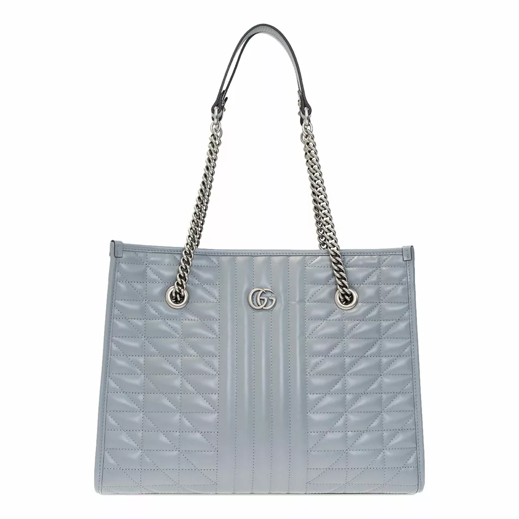 Gucci GG Marmont Medium Matelassé Tote In Dark Grey Gucci GG Marmont Medium Matelassé Tote In Dark Grey | Image 2