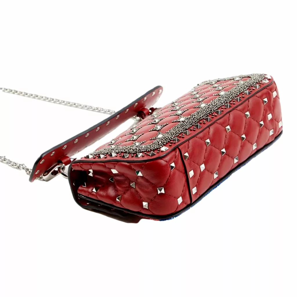 Valentino Rockstud Spike Red Leather Beaded Valentino Rockstud Spike Red Leather Beaded | Image 7