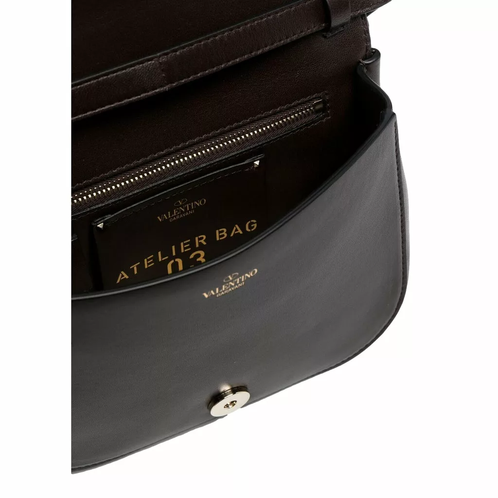 Valentino Garavani Atelier Bag 03 Black Oro Rose Edition Small Shoulder Valentino Garavani Atelier Bag 03 Black Oro Rose Edition Small Shoulder | Image 6