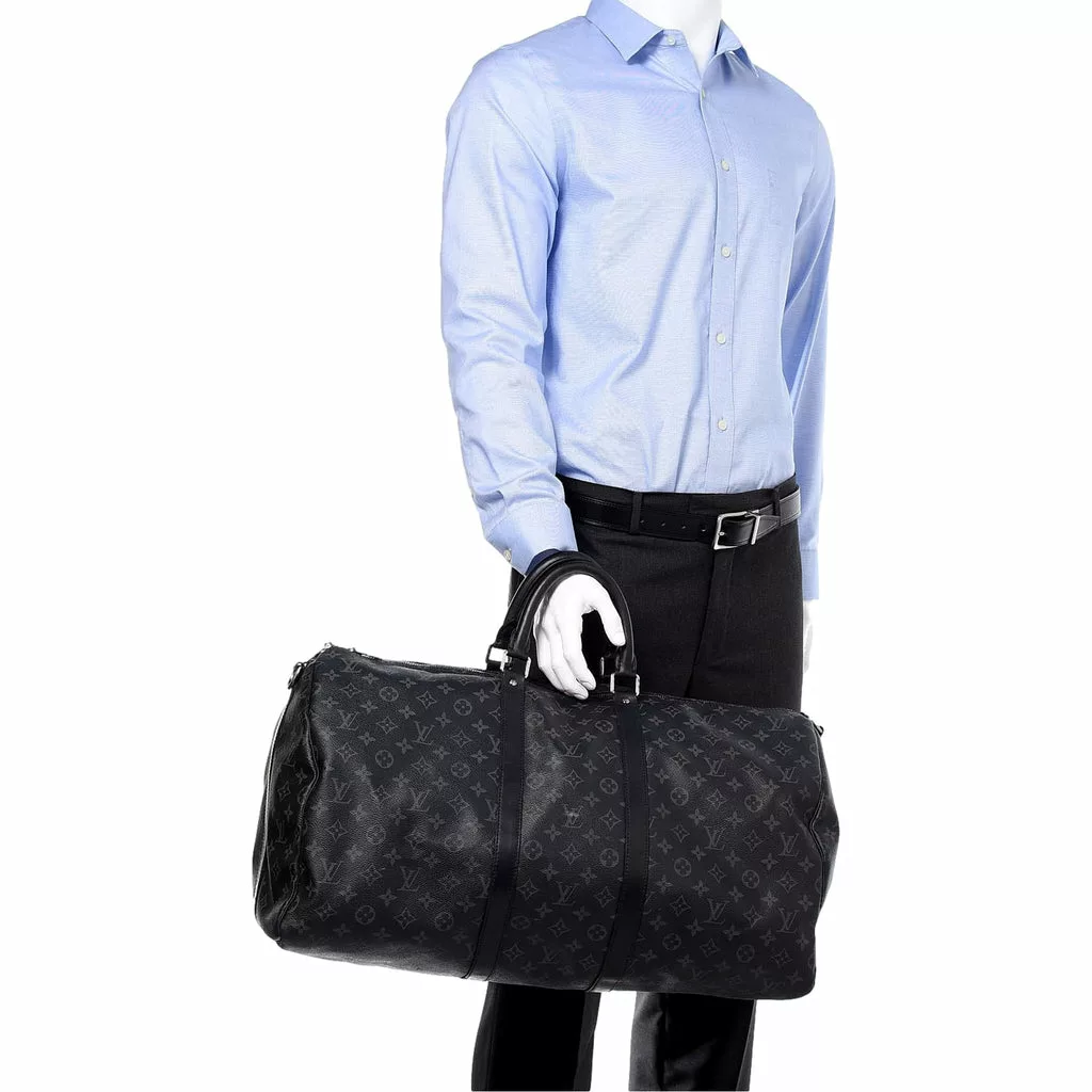 Louis Vuitton Keepall Bandouliere 55 Black Monogram Louis Vuitton Keepall Bandouliere 55 Black Monogram | Image 3