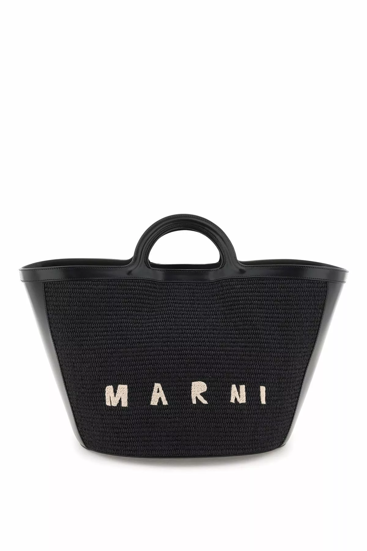Marni tropicalia leather and raffia tote bag Marni tropicalia leather and raffia tote bag | Image 1
