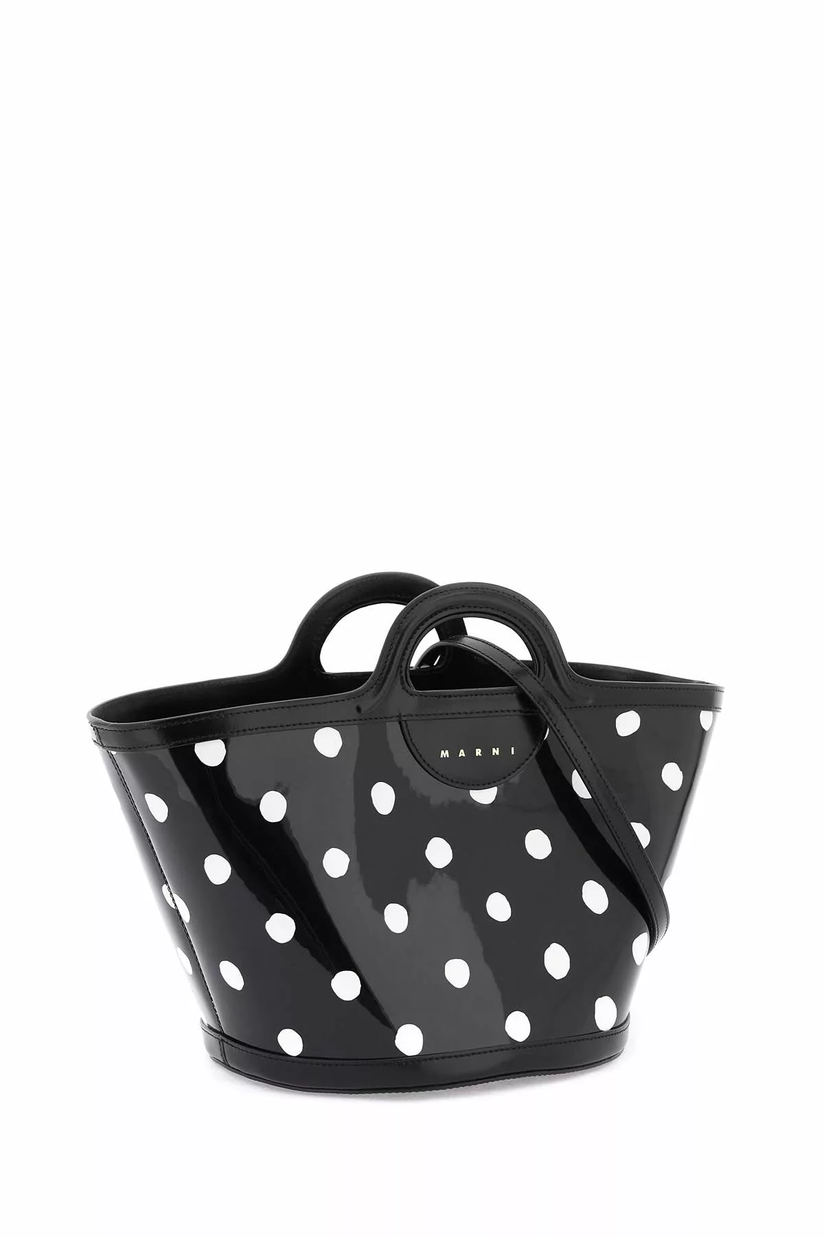 Marni patent leather tropicalia bucket bag with polka-dot pattern Marni patent leather tropicalia bucket bag with polka-dot pattern | Image 3