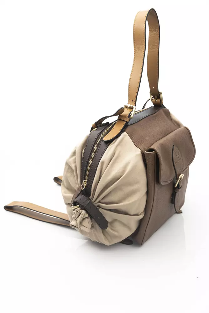 La Martina Beige CALF Leather Backpack La Martina Beige CALF Leather Backpack | Image 2